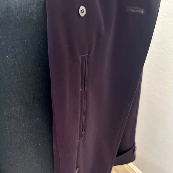 Vintage Preston & York Womens Size 6 Long Pea Coat Duster Overcoat Eggplant - Picture 6 of 10